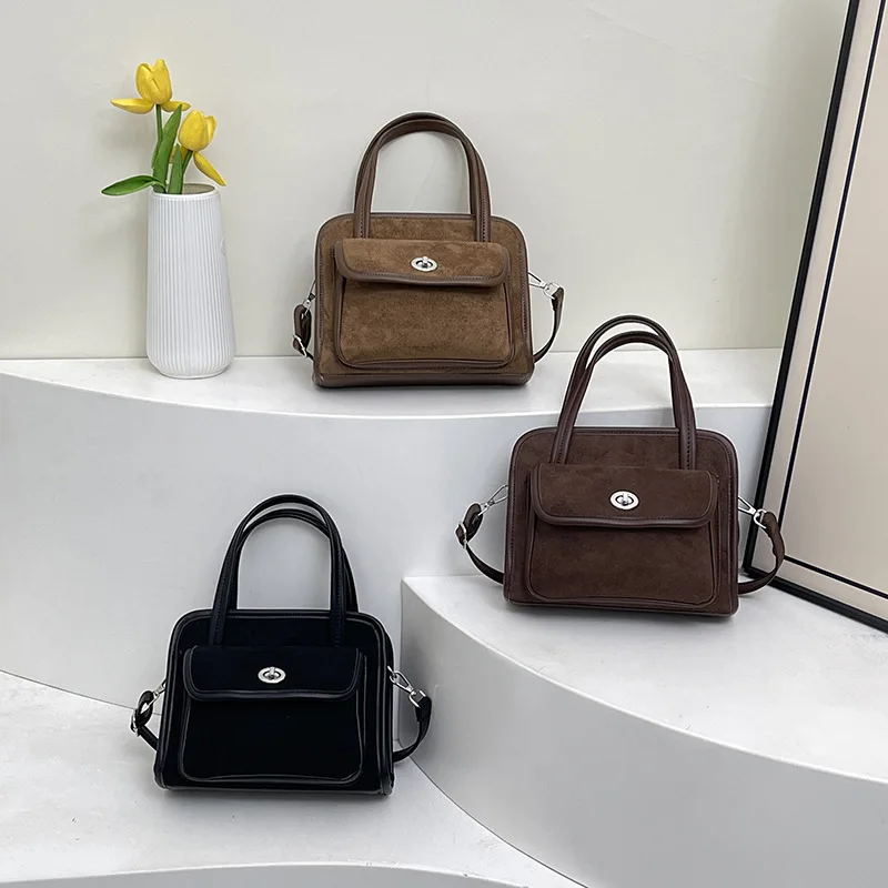 

2025 A/W Vintage Small Handbag for Women, Genuine Leather Multi-way Shoulder Crossbody Purse, Retro Chic Large Capacity Tote