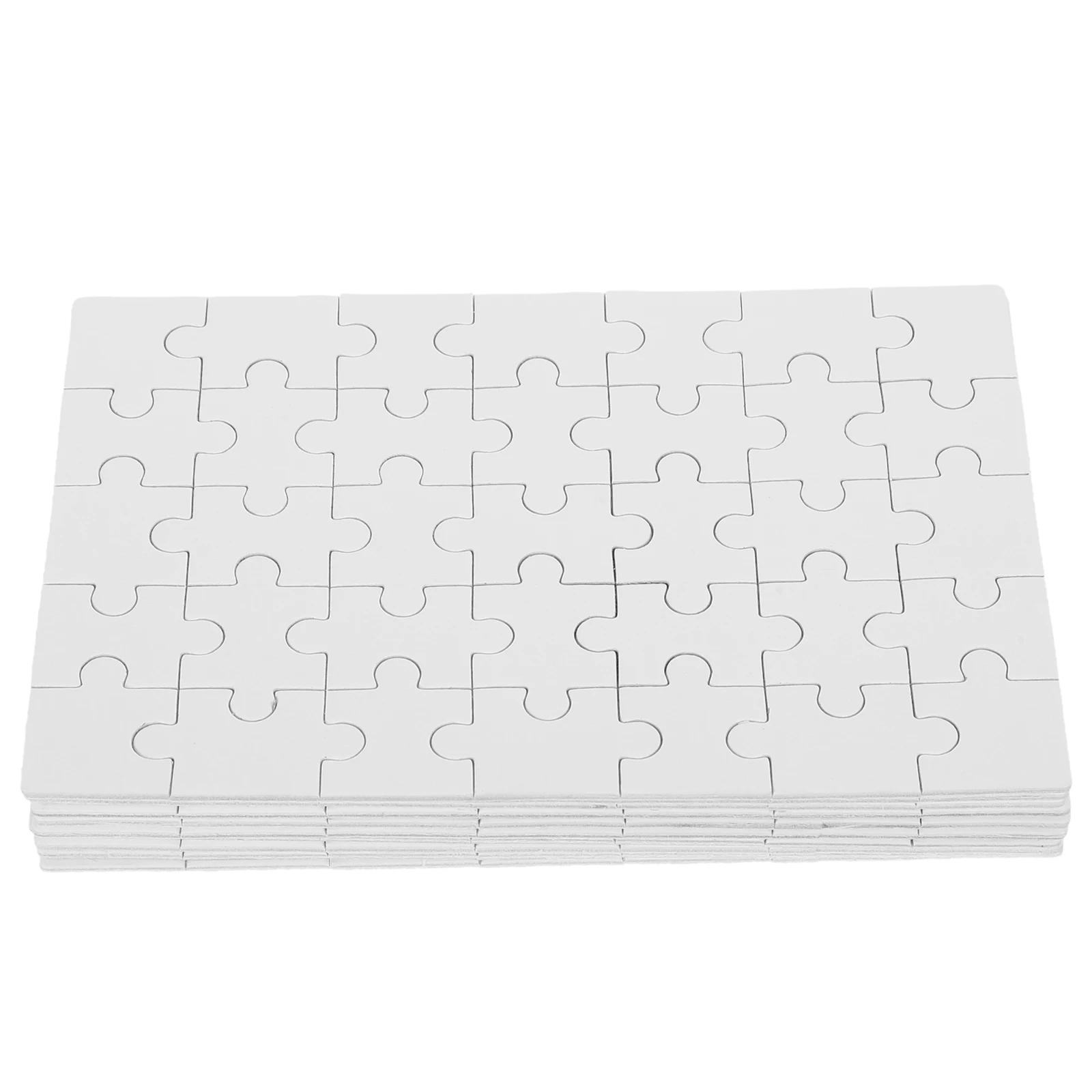 10 Pcs Blank Wooden Puzzle Pieces For Thermal Transfer Jigsaw Diy Craft Heat Printable Rectangle Puzzle Sheets Family Game Wood
