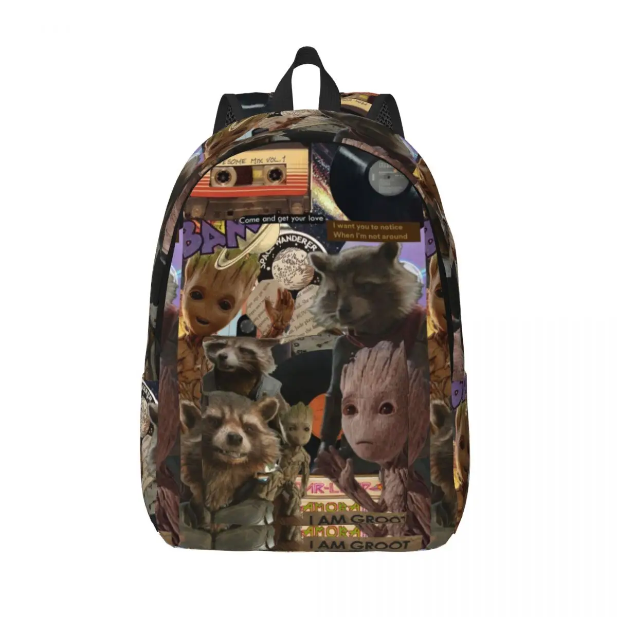 

Custom I Am Groot Canvas Backpacks Women Men Fashion Bookbag for School College Guardians of the Galaxy Bags