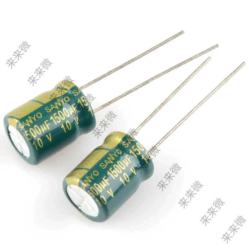 10pcs High-quality electrolytic capacitors, high-frequency 10V1500UF volume 10 * 13MM , component
