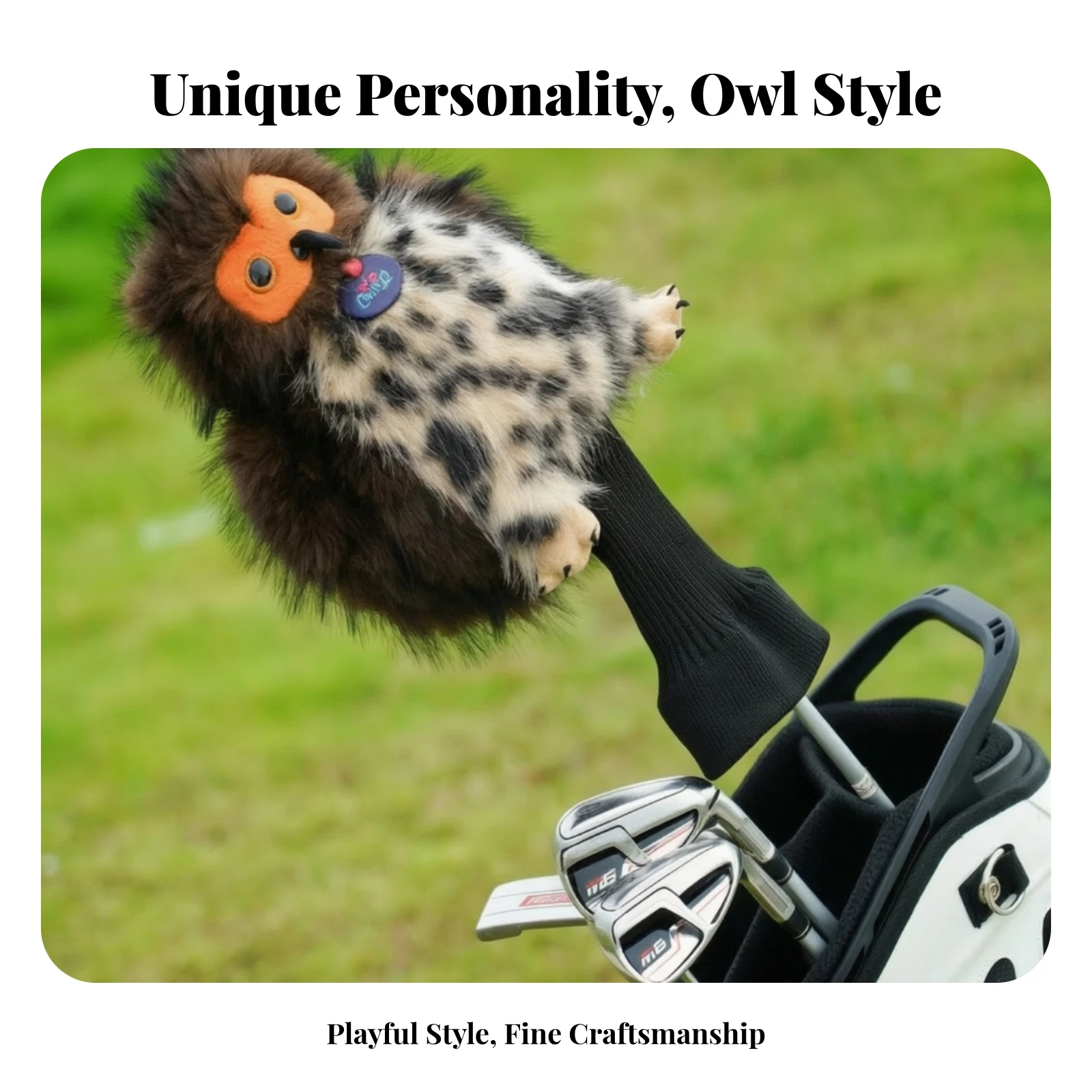 Animal Golf Club Cover Scratch Protection Owl Driver Headcover Owl Golf Headcover Gift Idea - view 5
