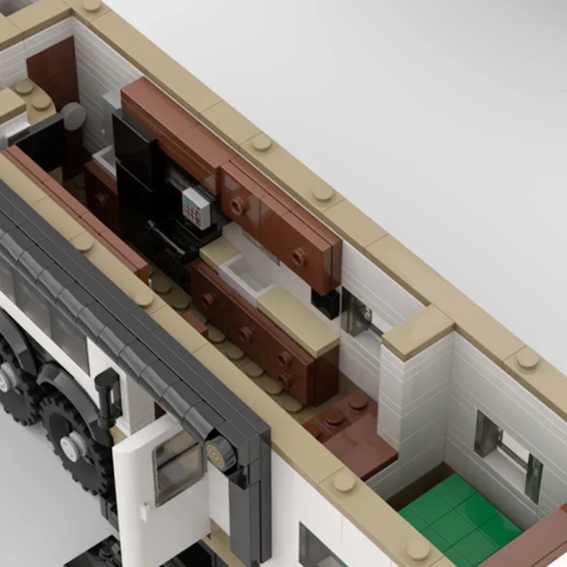 Stad Auto Model Moc Bouwstenen Vlucht 264BHW Camper Trailer Technologie Modulaire Blokken Geschenken Kerst Speelgoed DIY Sets Montage