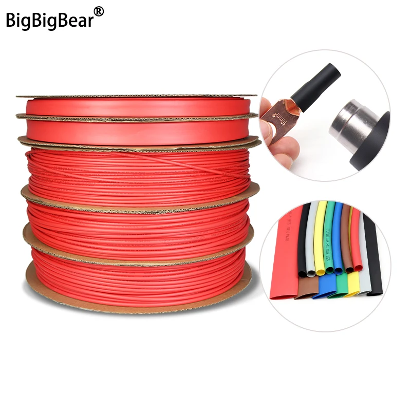 

1m Heat Shrink Tube 2:1 Rapid Shrinkage Diameter 1mm ~ 210mm Polyolefin Electrical Insulated Connection Cable Protecctor Sleeve