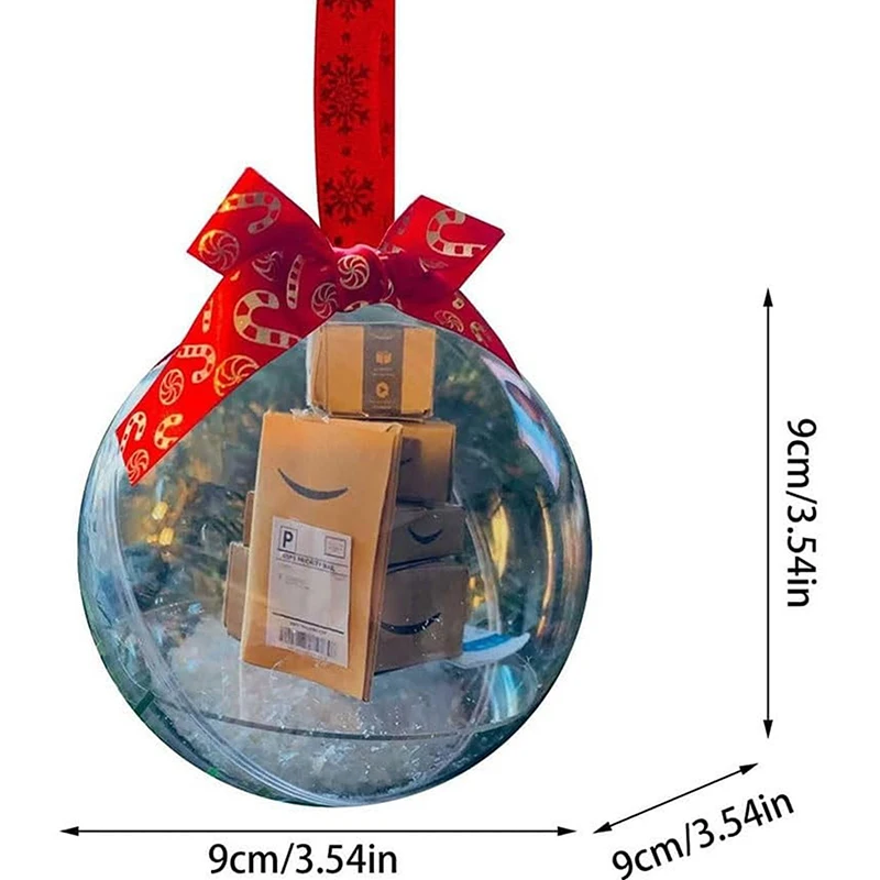 Funny Christmas Gift Ornament Christmas Tree Transparent Ball  Pendant Mini Christmas Tree Express Box Pendant