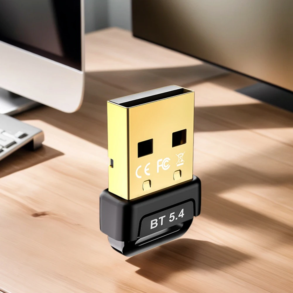 BT 5.4 Adapter Wireless BT Transmitter Receiver Plug and Play Wireless Dongle for PC Mouse Keyboard Headphones Speakers