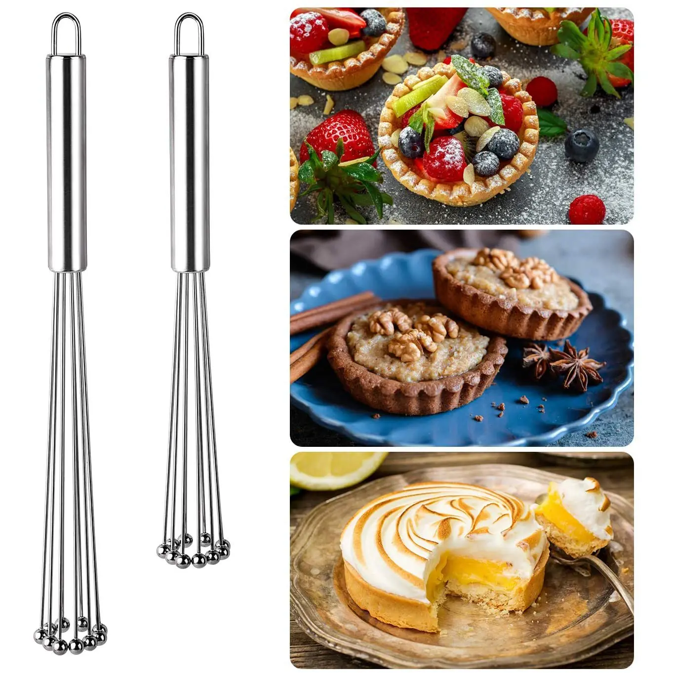 Ball Whisk Ball Whisk Wire Egg Whisk,Ball Whisk Used to Manually Stir Egg Liquid Butter Cream Batter DIY Baking Utensils