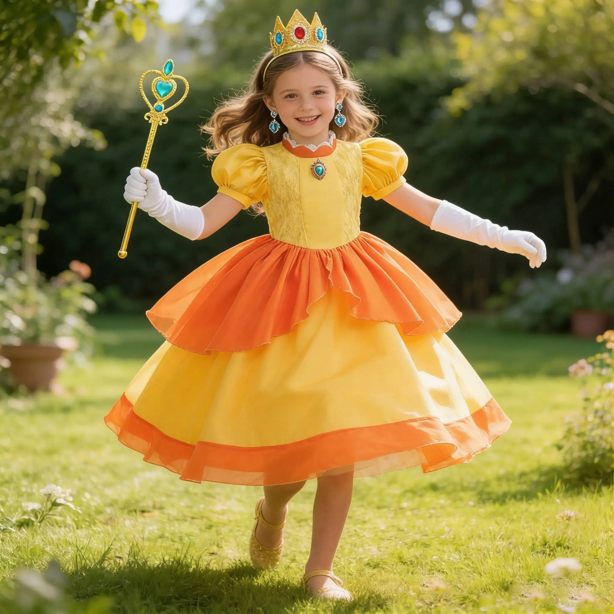 Peach Dress For Girl Costume 2026 New Princess Dress Performanc Carnival Dress Kids Carnival Birthday party Dress Kids Vestidos