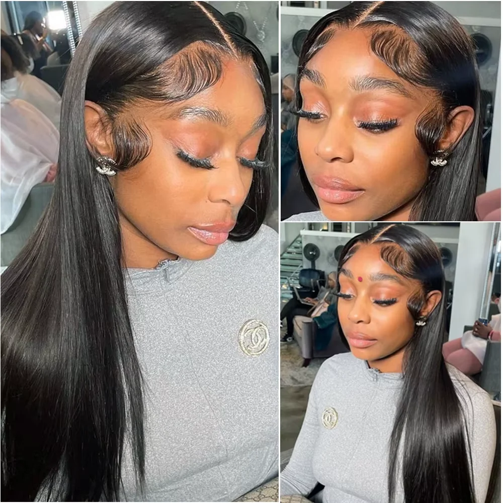 13x6 HD الدانتيل شعر مستعار أمامي شفاف شعر الإنسان 100% البرازيلي العظام مستقيم الدانتيل الجبهة خصلات الشعر المستعار الإنسان للنساء أسود طبيعي