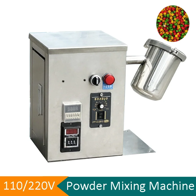 Small Powder Mixer Food Grade Chemical Food Dry Powder  Rotary Drum Mixer Commercial Herbal Obat Powder