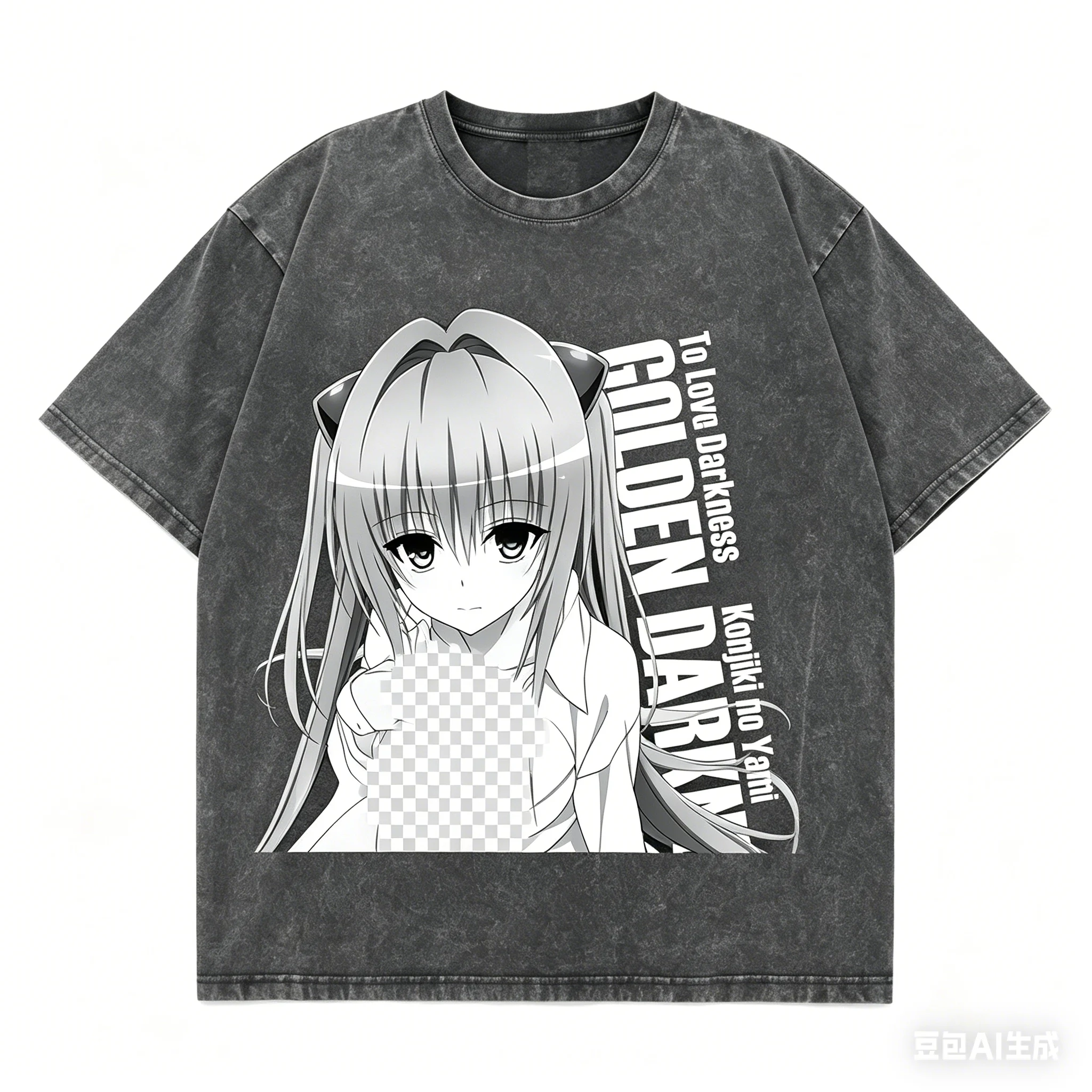 To Love-Ru Washed T-shirt personality Clothes New Model Anime T-shirt Year round clothing Oversized Unisex hot product Couples