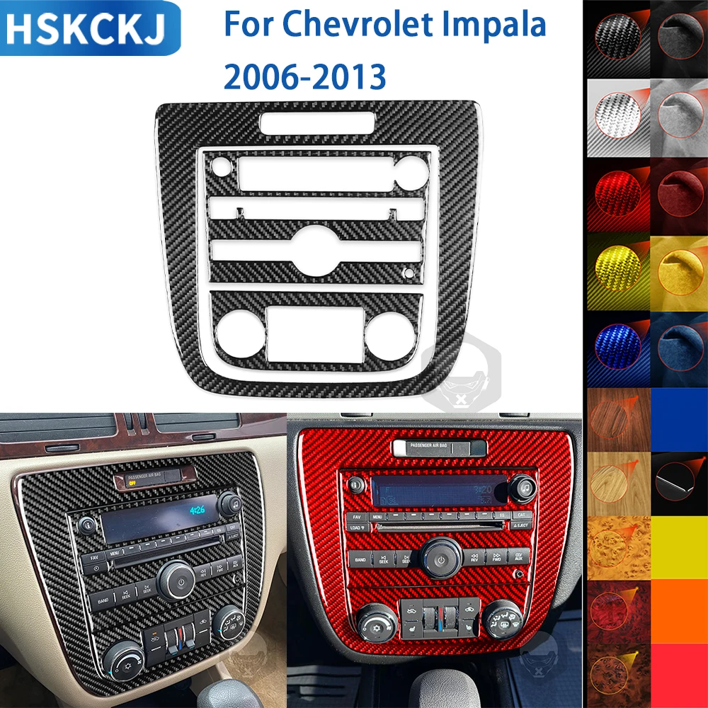 

For Chevrolet Impala 2006-2013 Accessories Carbon Fiber Car Interior Central Control CD Panel Trim Sticker Decoration