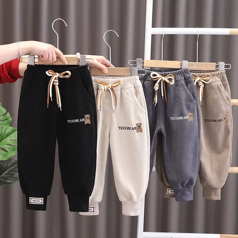 

Autumn Baby Boys Pants Kids Cartoon Embroidery Long Pants Children Clothing Casual Trousers Toddler Legging Pants