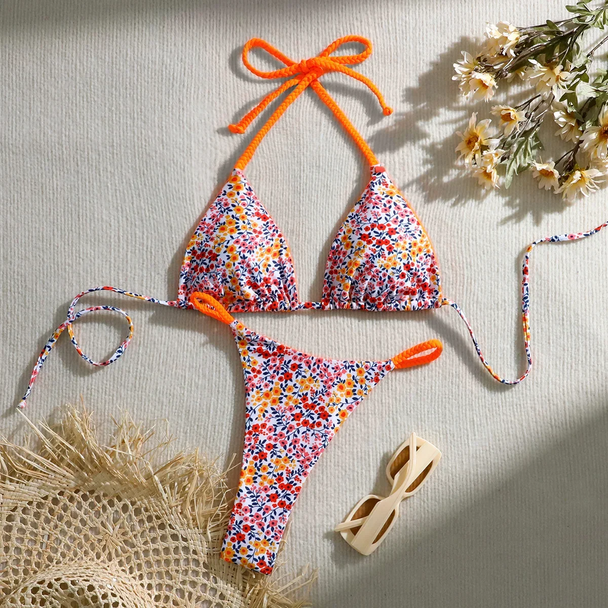 Bikini Push Up Segitiga Seksi Baju Renang Tali Dasi Wanita Pakaian Renang Thong Bikini Brasil Pakaian Mandi Perban Pakaian Pantai Biquini