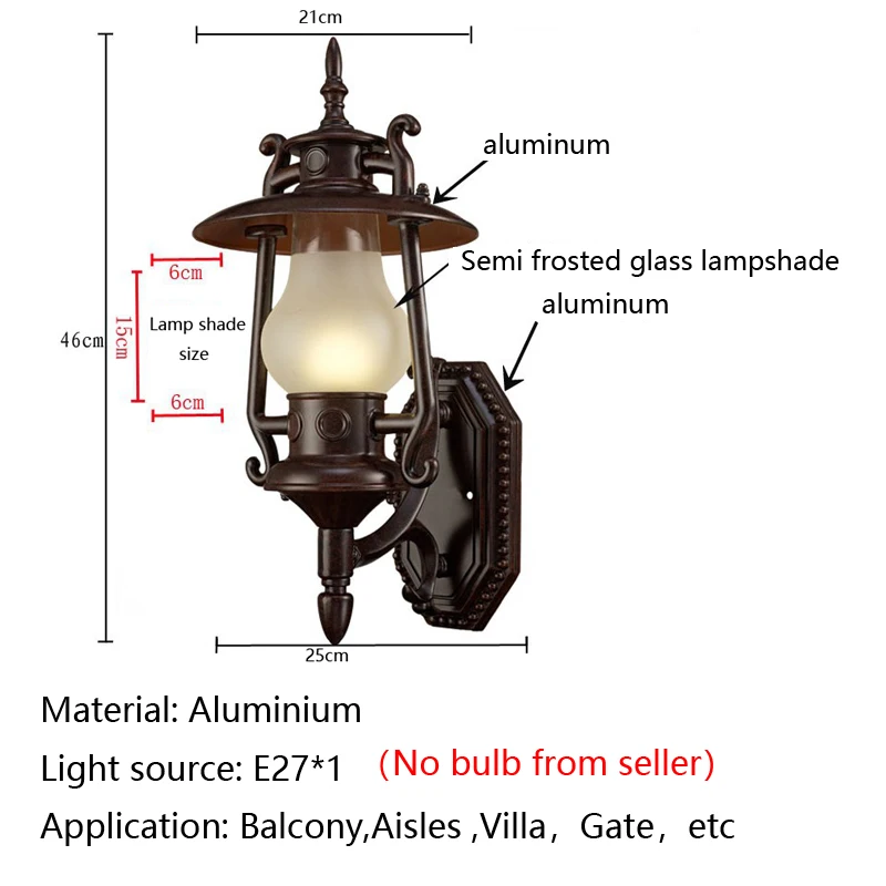 Antique Kerosene Wall Lamp European Style Outdoor Cast Aluminum Waterproof Sconce Light Balcony Aisles Villa Gate Courtyard Lamp image 2