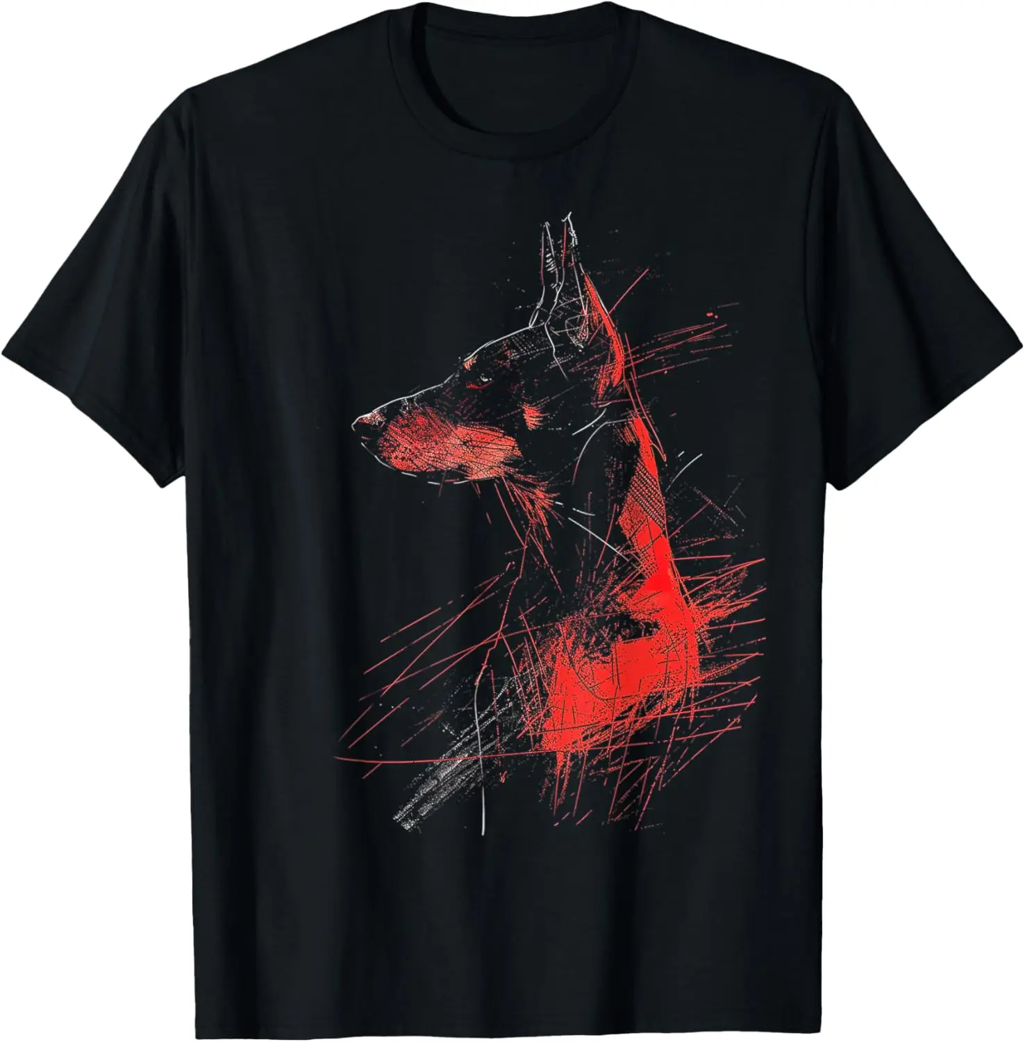 Doberman Graphic Pet Artwork Dog Doberman T-Shirt