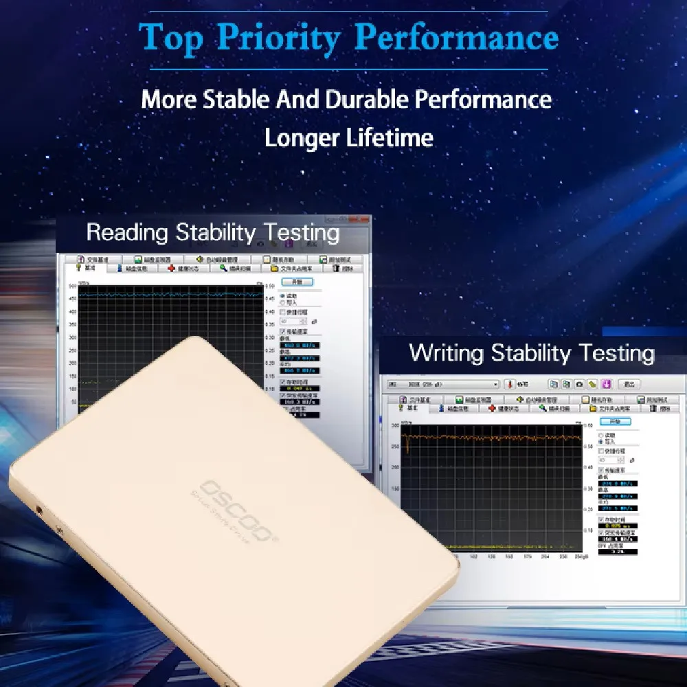 OSCOO SATA3 SSD ไดรฟ์ HDD 2.5 ฮาร์ดดิสก์ SSD 128GB 512GB Hard Disk Disc 2.5 "ไดรฟ์ Solid State ภายในสําหรับเดสก์ท็อปพีซีแล็ปท็อป