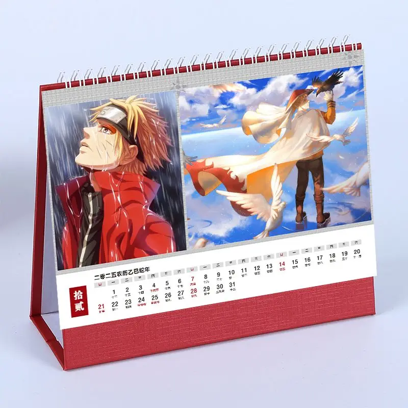 NARUTO Uzumaki Naruto Uchiha Sasuke Hatake Kakashi Taiwan Calendar 2025 Anime Calendar Desktop Layout Notebook