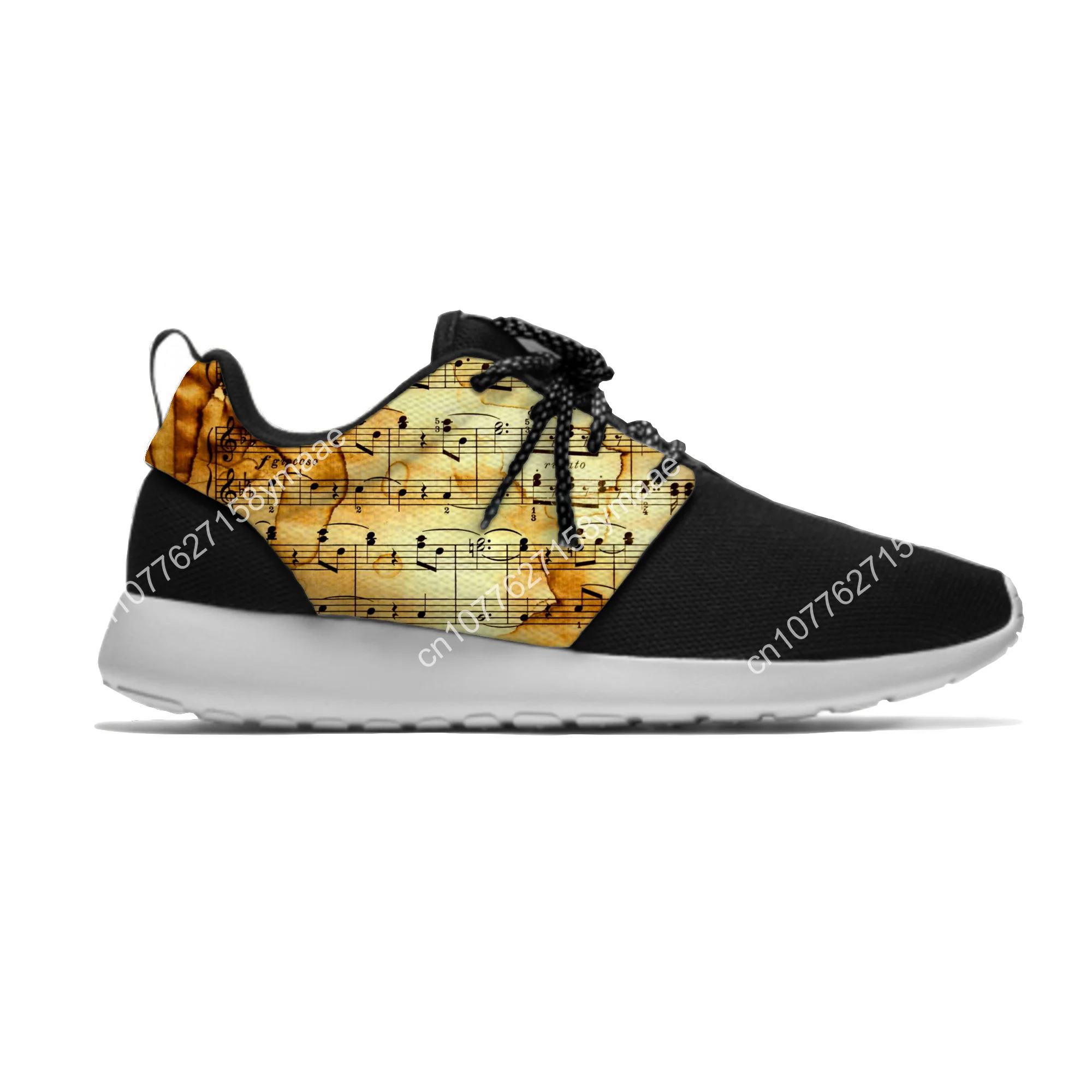 Hot Cool Vintage Piano Keyboard Note Broken Retro Lightweight Running Mesh Shoes Men Women Casual Sneakers Classic Sports Shoes