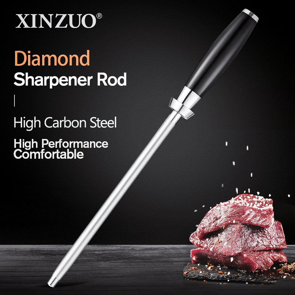 

XINZUO Diamond Sharpener Rod Diamond Knife Sharpener Knife Sharpening Steel for Knife Scissors Honing Kitchen Grinding Tool