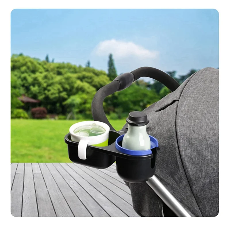 

N03R-Stroller Snack Holder, Stroller Cup Holder With Snacks Holder, Universal Stroller Snack Catcher And Drinks Holder