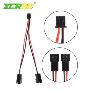 XCR3D 5/10 pièces Ventilateurs Hotend Câble d’extension parallèle Adaptateur pour ventilateur Ligne XH2.54 Femelle-mâle 2 broches Double fil pour pièces DIY d’imprimante 3D 6 meilleures ventes XCR3D - N°4
