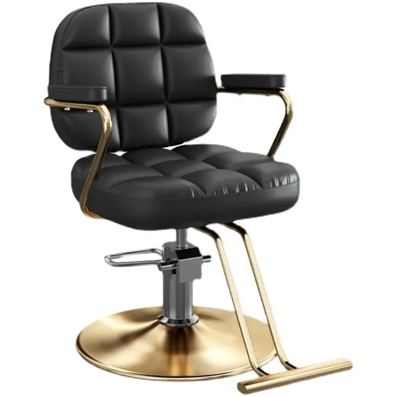 

Hot Selling Salon Furniture, Golden Barber Chair, Hydraulic Hairdressing Equipment, Factory Wholesale