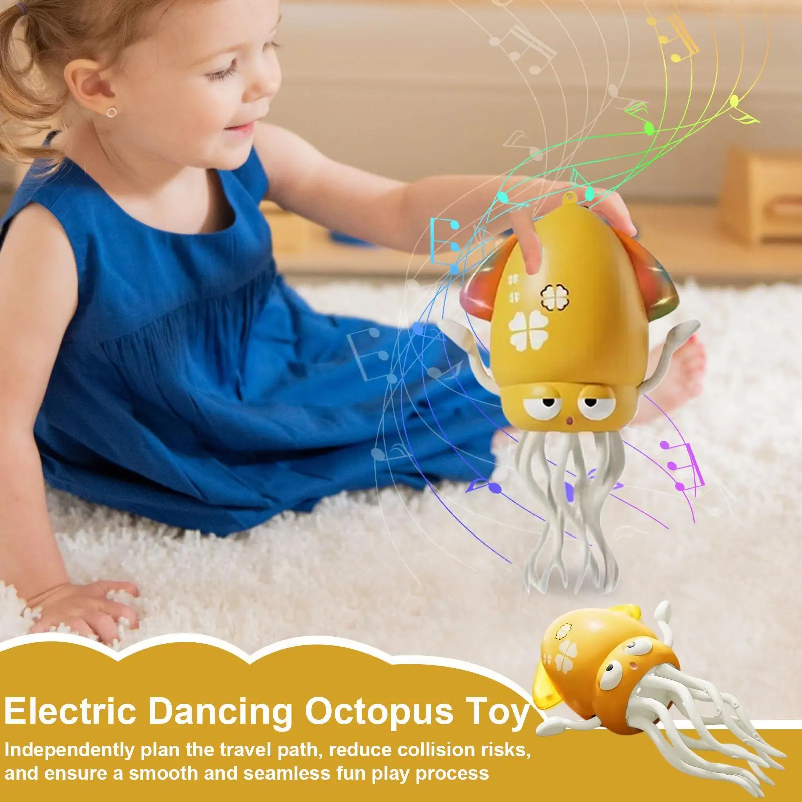 ใหม่เต้นรํา Octopus เด็กสัตว์เลี้ยงอิเล็กทรอนิกส์ของเล่นการ์ตูน Interactive Development Moving การศึกษาเด็กวัยหัดเดินของเล่นเต้นรํา Octopus ของขวัญ