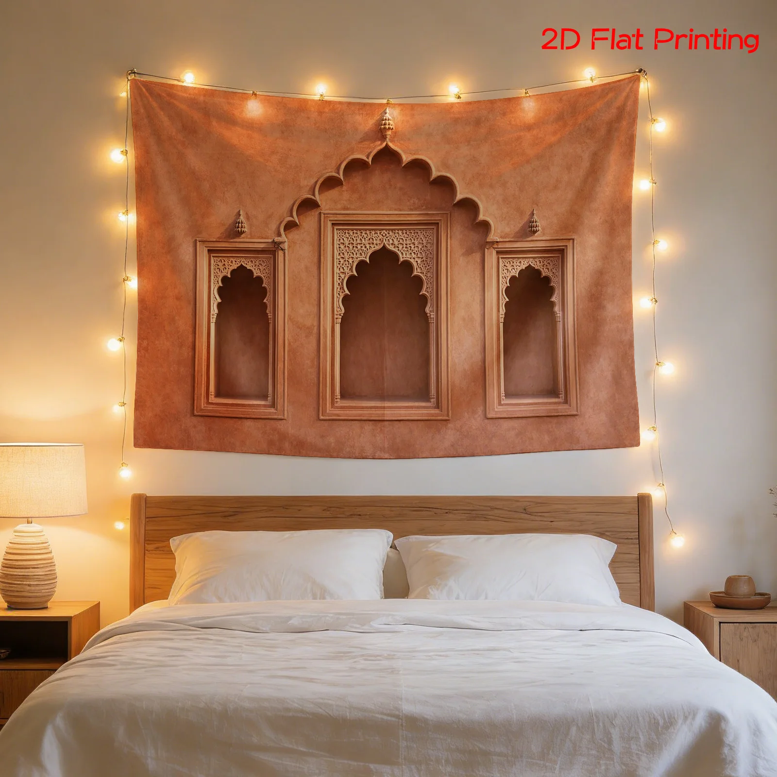 Large Boho Moroccan Tapestry Islamic Archway Wall Hanging Mural Moorish Boho Home Decor Tapestry Art 180x320cm