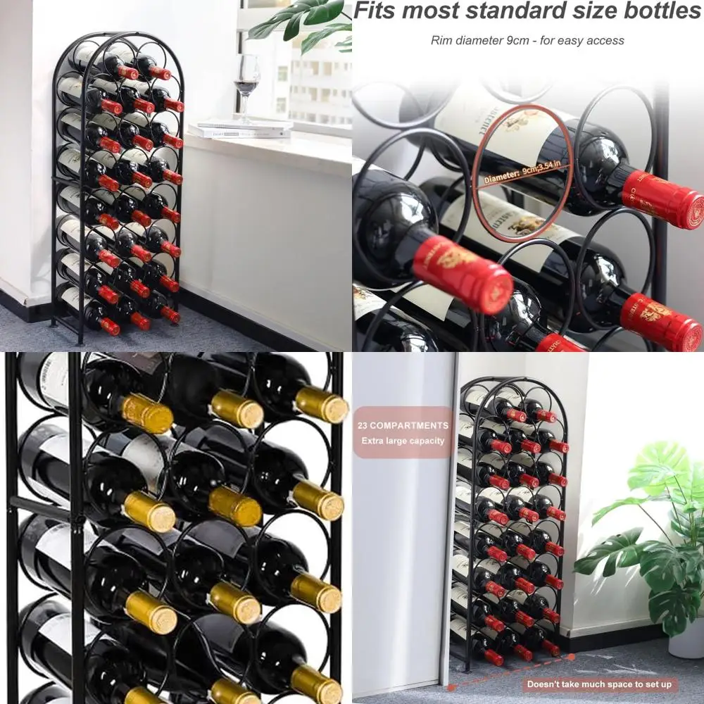 

Стильная стойка для красного вина высокой емкости, прочная и долговечная со съемными регулируемыми ножками