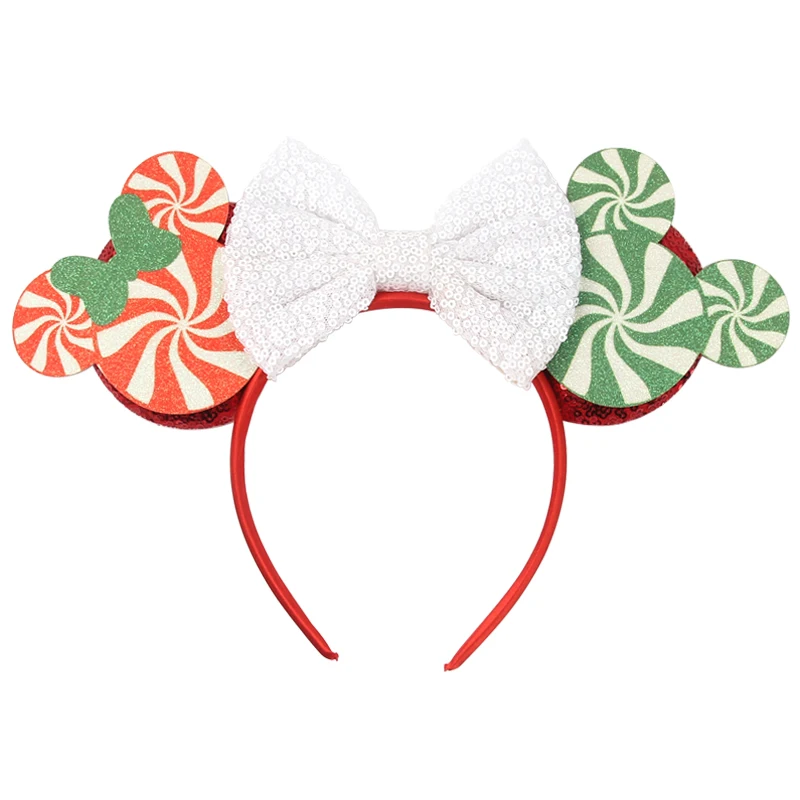 ديزني ميكي ميني ماوس الأذن الشعر الأطواق الكرتون حفلة عيد الميلاد الديكور عطلة موضوع الحدائق ارتداء إكسسوارات الشعر النسائية #3