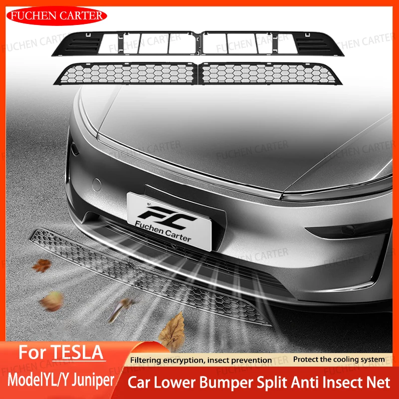 

For Tesla Model YL /Y 2025 2026 Launch Juniper Lower Bumper Anti Insect Net Anti Dust Proof Inner Vent Grille Cover Insect-proof