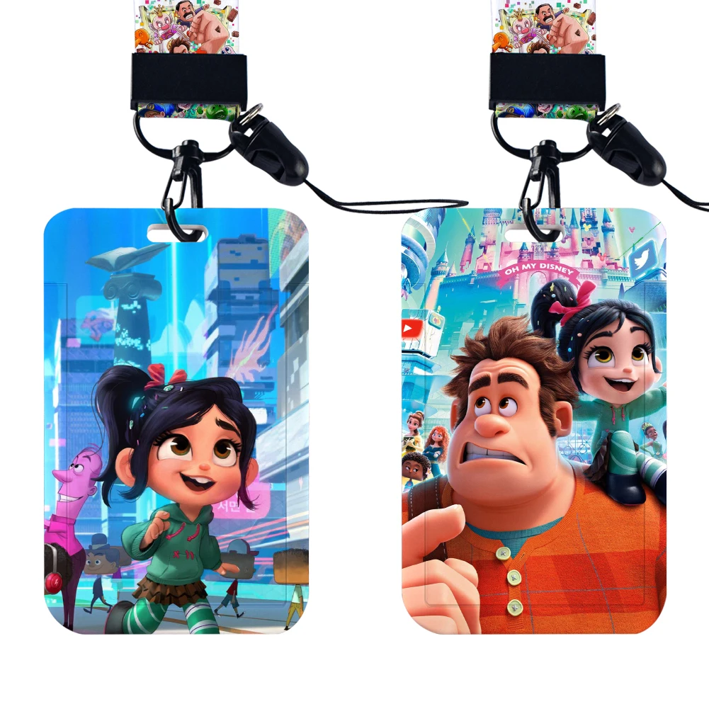 Disney Wreck-it Ralph Card Lanyard Id Badge Holder Strap Students Bus Pass Cover Slip Bank Card Holder Gift