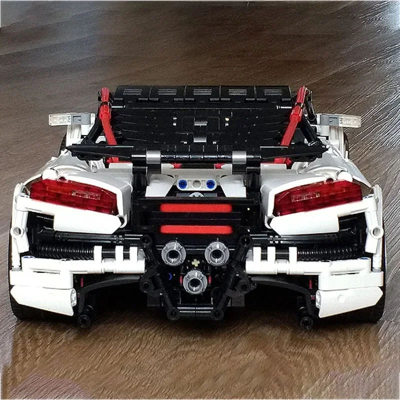 MOC-Blocos de Construção de Modelo Supercar, Tijolos Técnicos de Campeão de Velocidade, Montagem DIY, Brinquedos de Construção para Crianças, Presentes de Férias, V10