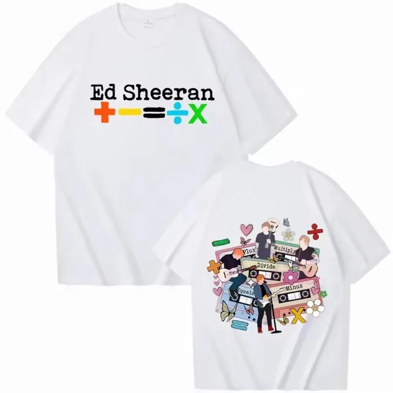

Ed Sheeran Tour Женская одежда Футболка Homme Новый топ Унисекс Мужской пуловер с коротким рукавом и круглым вырезом с принтом Футболки Топы