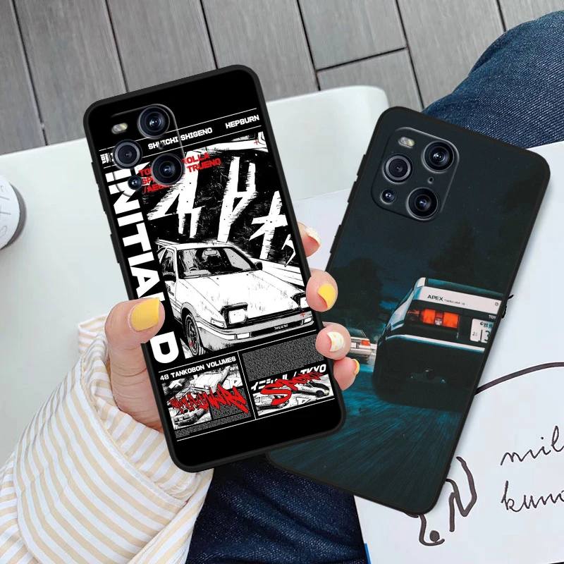 Initial-D F-ujiwara Tofu Shop Phone Case For OPPO Find X6 X5 X3 X2 F21S F21 Pro Lite Neo Black Silicone Fundas Soft Phone Case