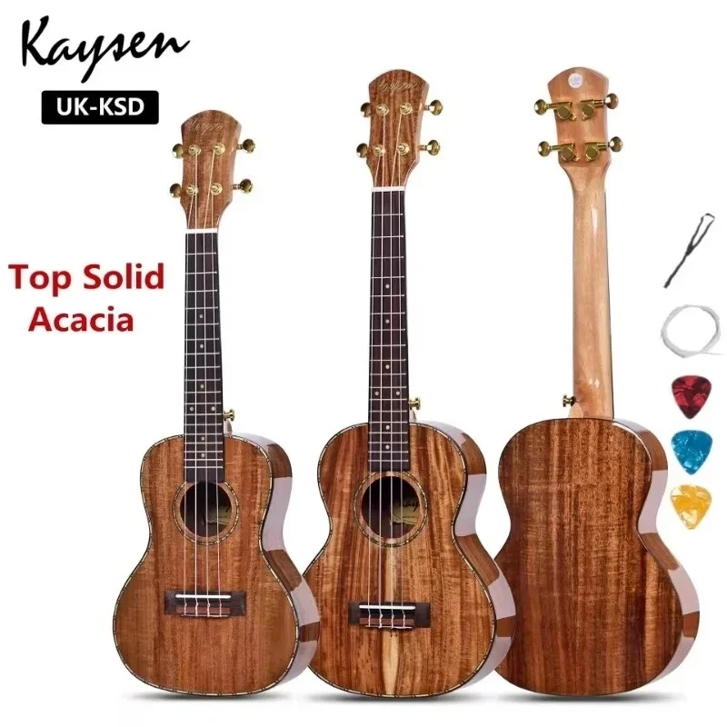 Ukulele Top Solid Acacia  23 26 Inch Concert Tenor Highgloss Mini Acoustic Guitar 4 Strings Ukelele Guitarra