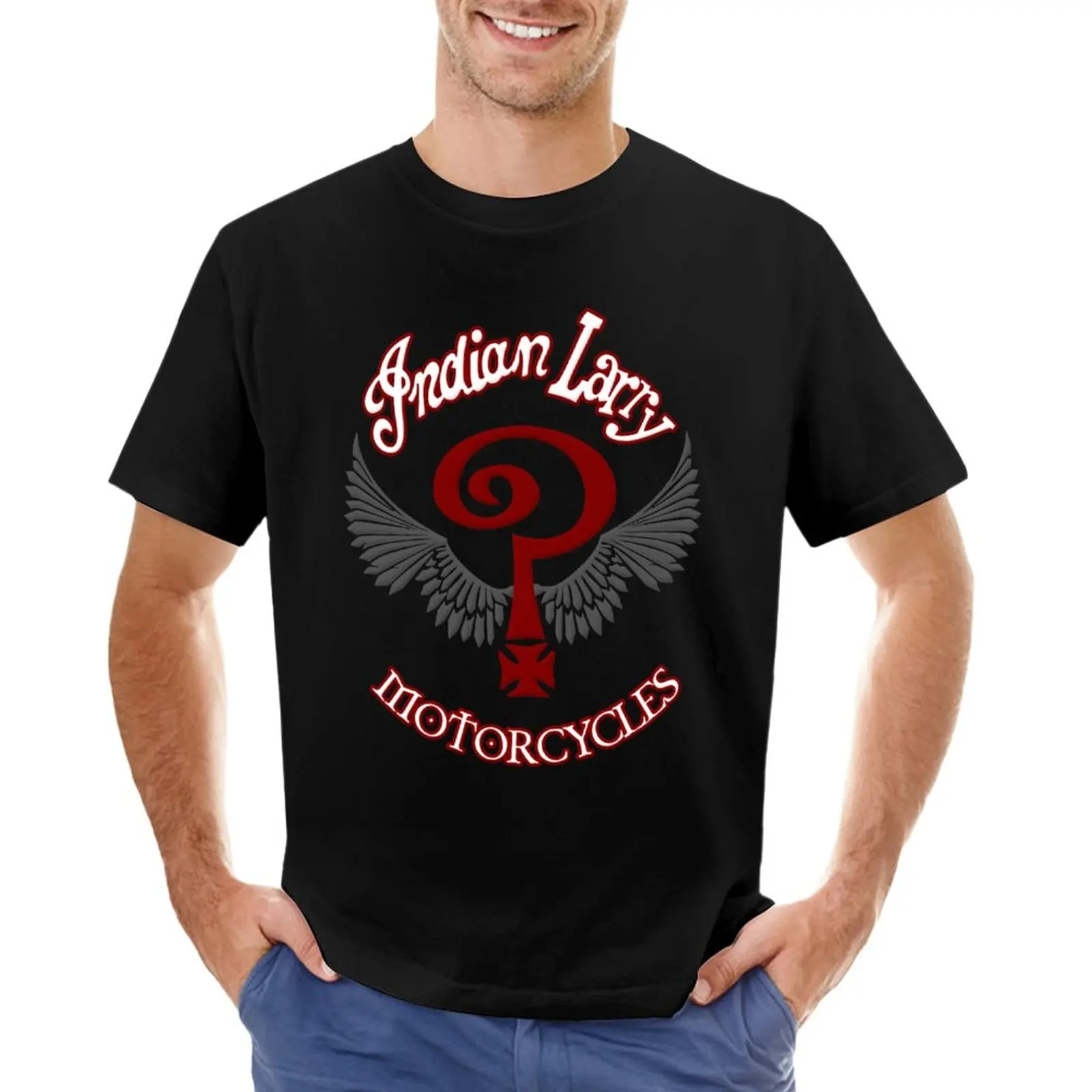 

Indian Larry 15 Tee Shirt T-Shirt black t shirt oversized t shirt boys animal print shirt heavy weight t shirts for men