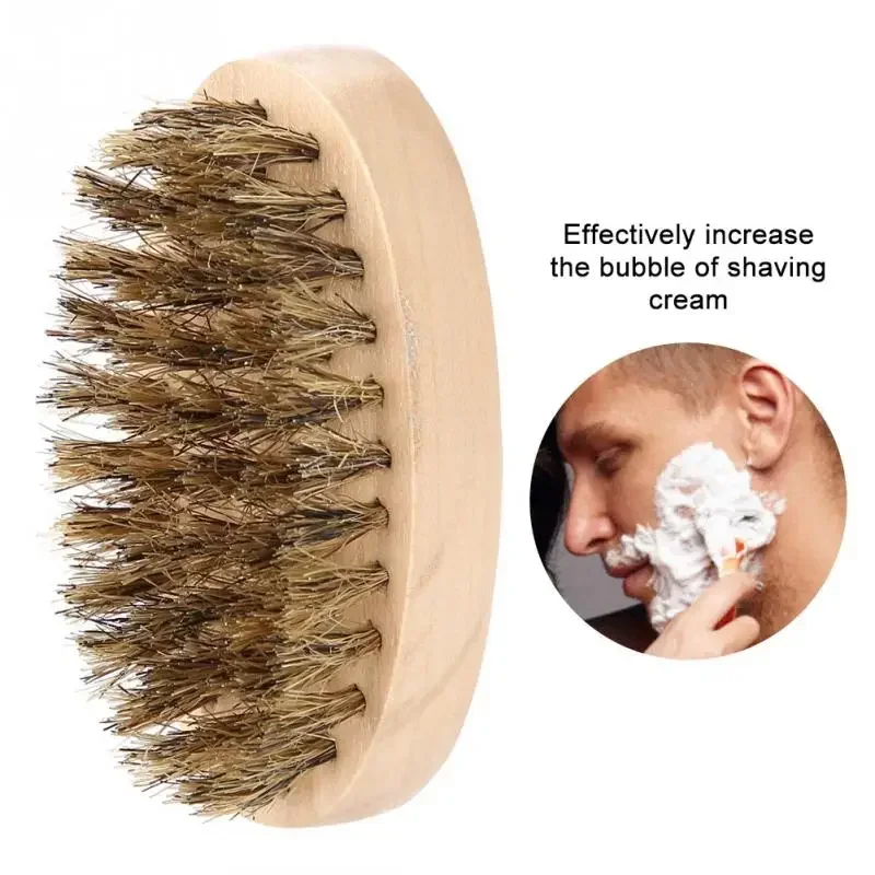 Natural Combs Beard Eco Friendly Shaving Brush Beard Comb For Men Beard Mustache Repair Bristle Hair Professional