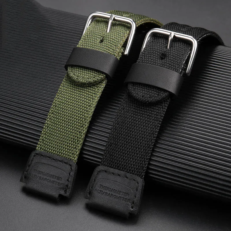 Cinturino per orologio in nylon 16mm 18mm per Casio DW5600 GW-5000 GW-M5610 AE1200 SGW300/400 MRW200 Serie cinturino per orologio in tela modificata