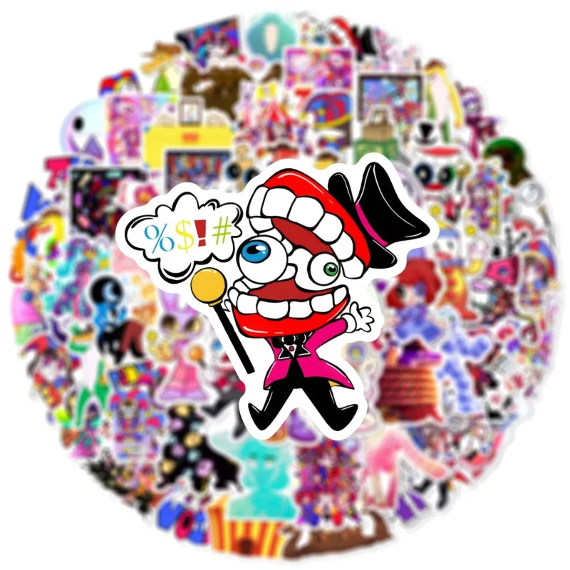 60PCS Cute The Amazing Digital Circus Series Graffiti Sticker Cartoon Role Creativity Printing DIY Luggage Skateboard Sticker - view 4