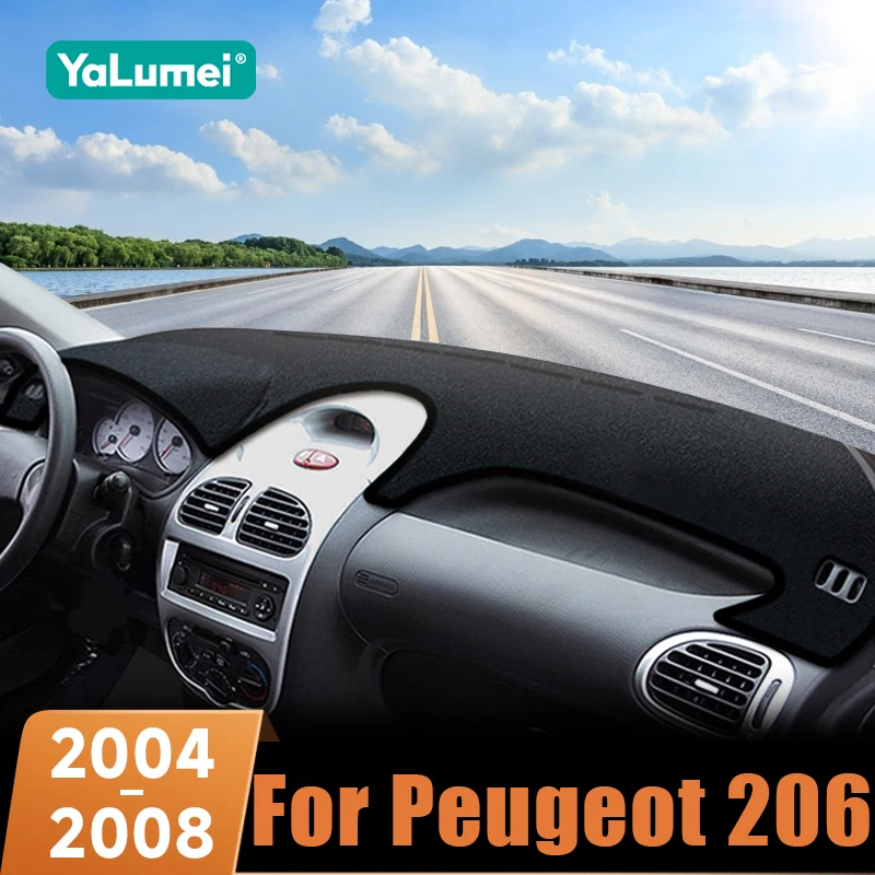 Für Peugeot 206 CC SW 206CC 206SW 2004 2005 2006 2007 2008 Auto-Armaturenbrett Anti-Blendschutz-Abdeckung Anti-UV-Matte Sonnenschutz Rutschfeste Unterlage