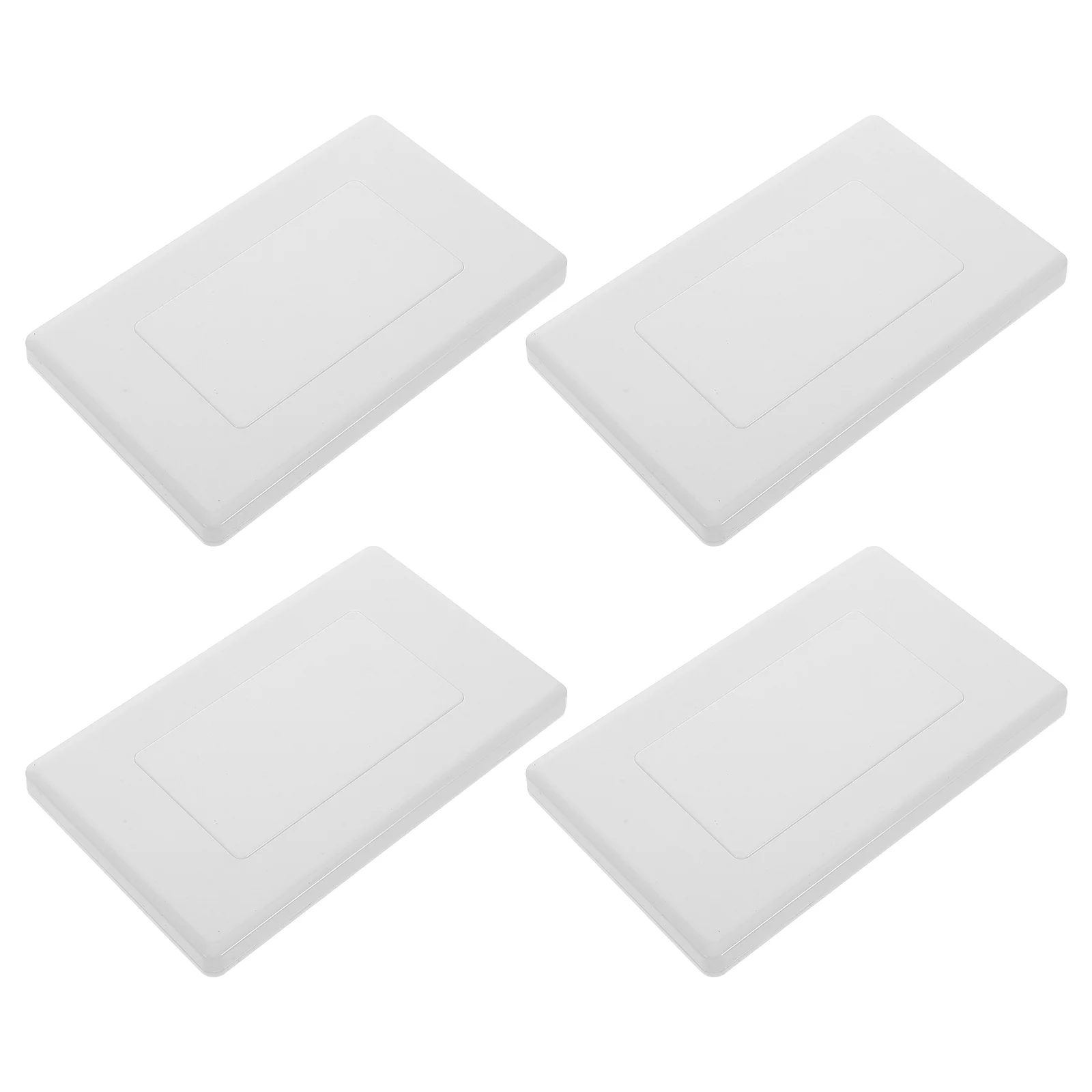 4 Pcs Wall Cover Blanking Plate White Junction Box Electrical Covers Power Supply