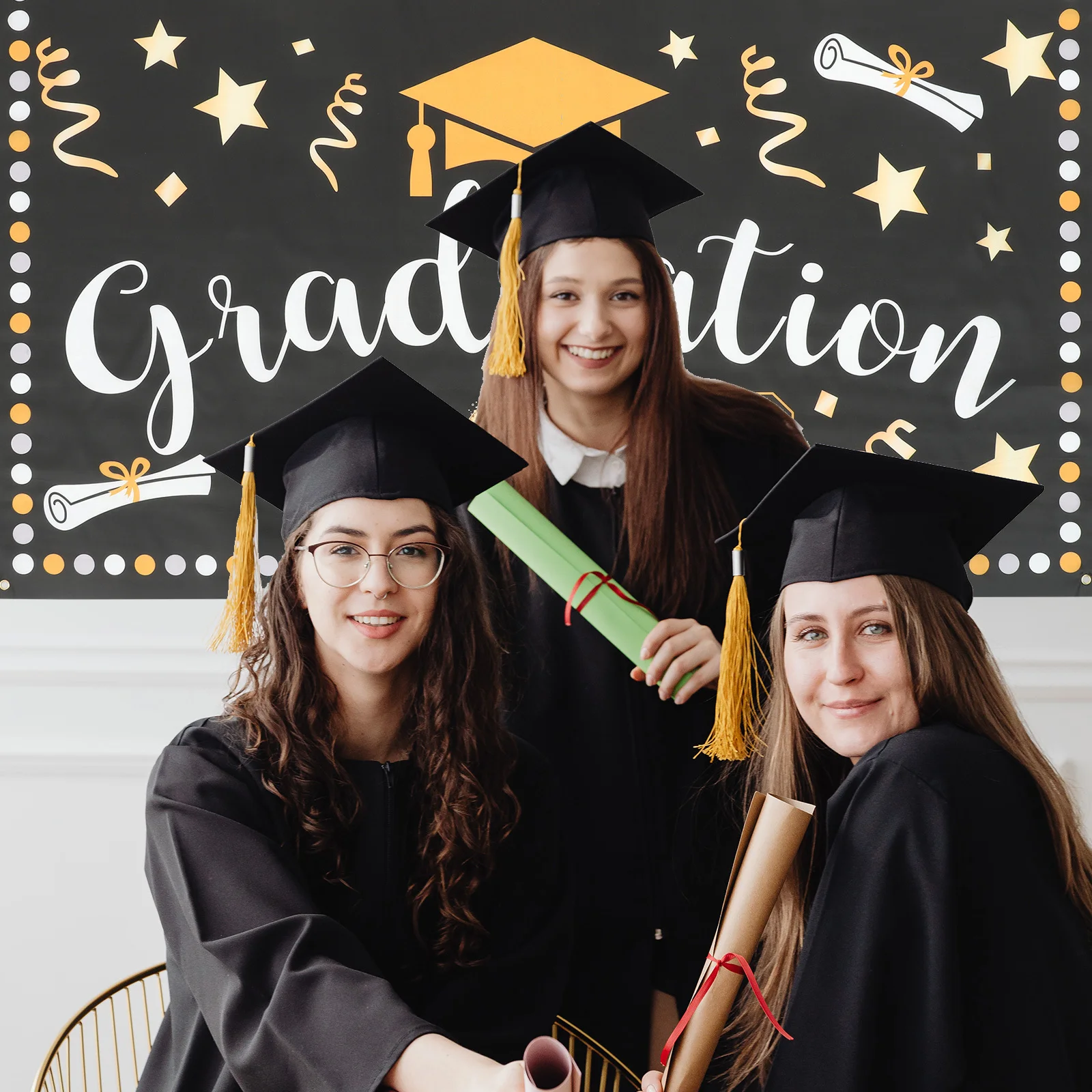 

Graduation Background Banner Light Weight Party Backdrop For Grad Celebration Hanging Cloth Grad Party Ornament Photo Prop