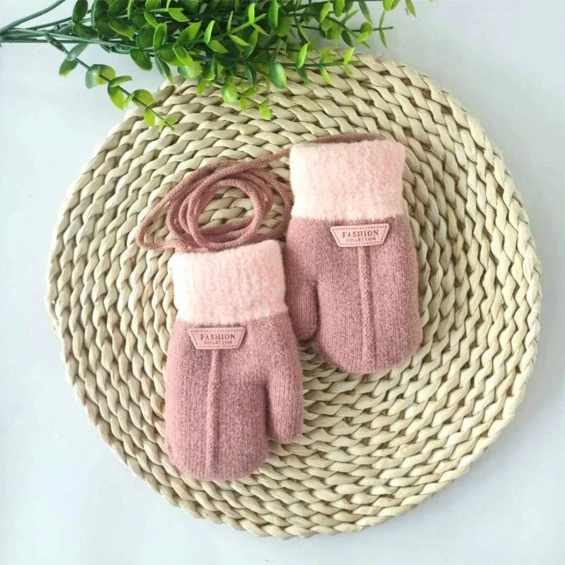 Gants d\'hiver unisexes pour garçons et filles, mitaines pour enfants de 1 à 3 ans, chauffe-mains universels