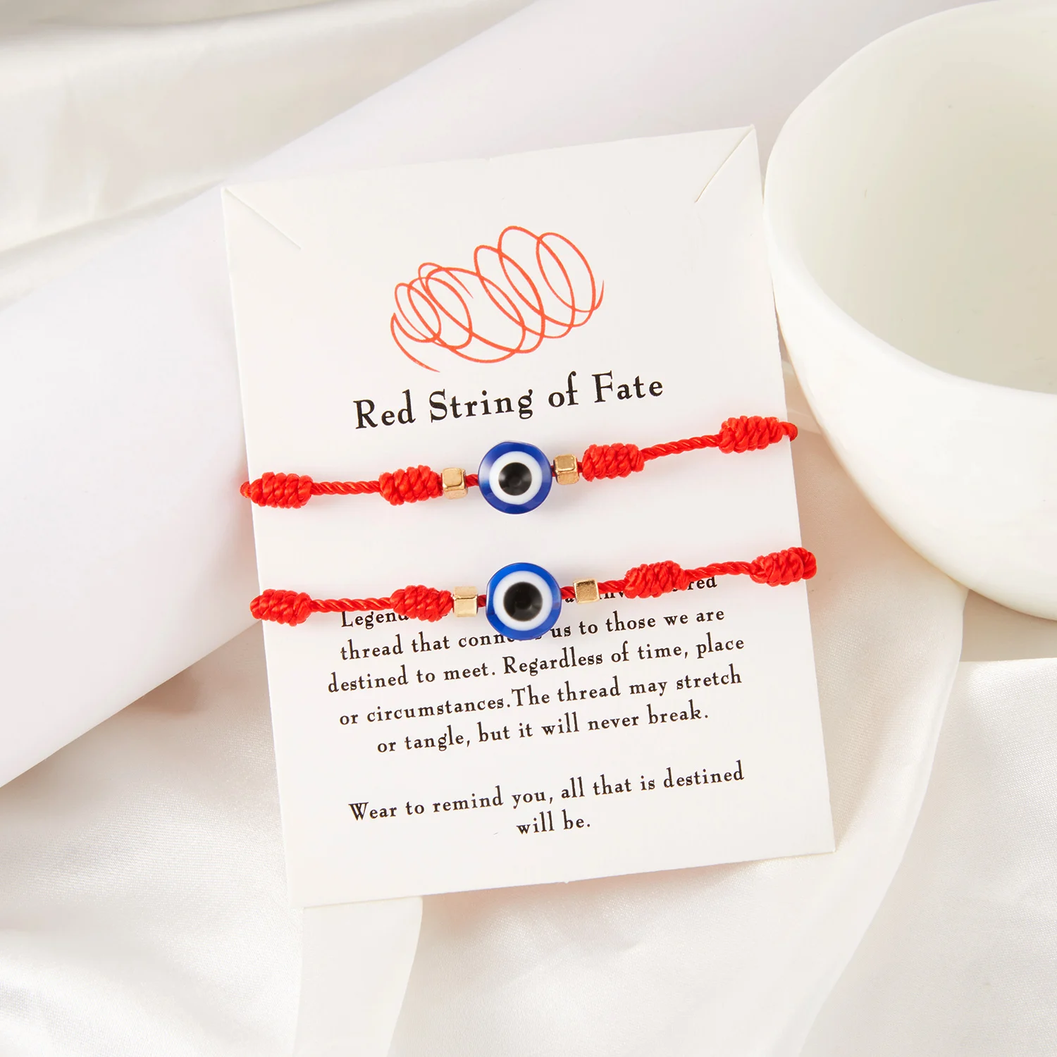 Handmade Braided Lucky 7 Knots Red String Bracelets For Women Men Turkish Blue Evil Eye Bracelet Friendship Couple Jewelry Gifts image 4
