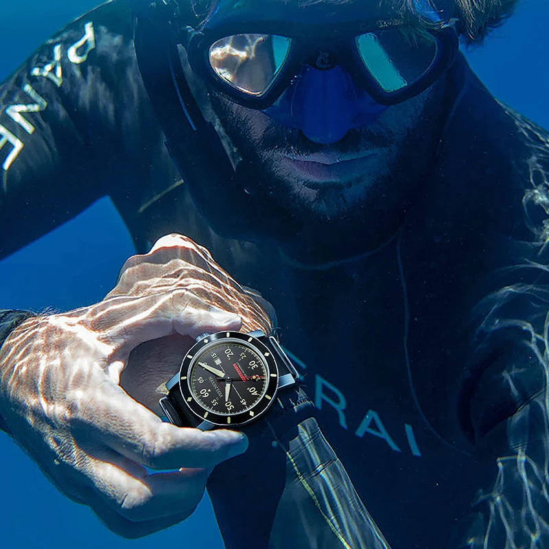 FeelNever แบรนด์หรูนาฬิกาสําหรับชายแฟชั่น Casual กีฬากันน้ําอัตโนมัติสายไนลอน 316L สแตนเลสนาฬิกา