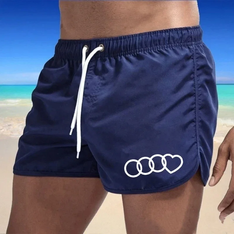 Pantalones cortos deportivos para hombre, ropa de playa de lujo, verano, 2024