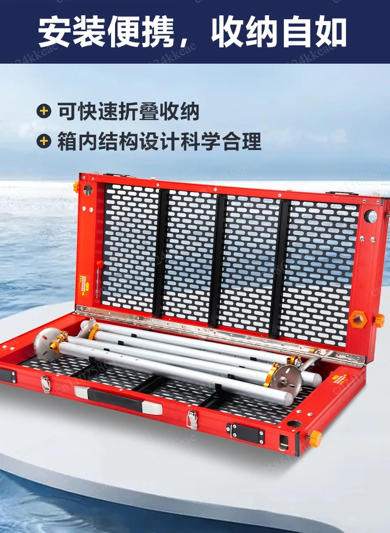 

New aluminum big fishing table black hollow small fishing table stainless steel ultra-light portable fishing chair platform