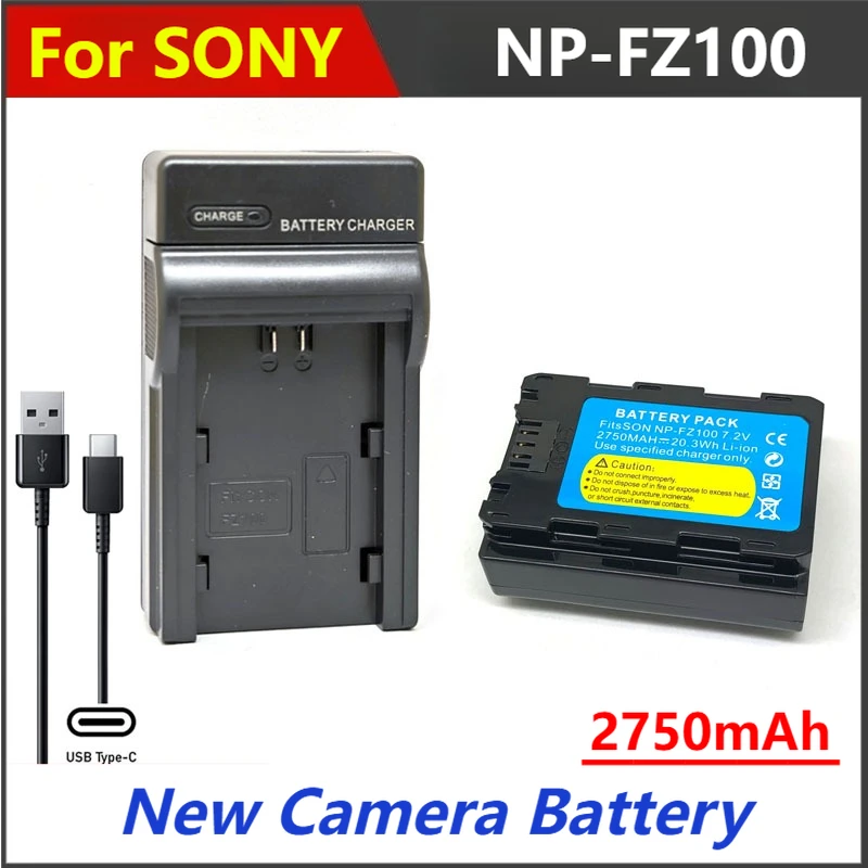 

2750mAh NP-FZ100 NPFZ100 Camera Battery Charger For SONY alpha A6600 A7C A9R 9R 9S BC-QZ1 ILCE-9 a9 a7R III a7 III 3 A7m3 A7R3
