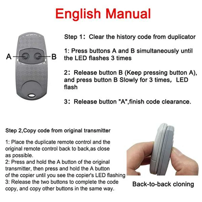 

【Clearance-Sale!】Garage Gate Remote Control Universal 433.92Mhz Replacement